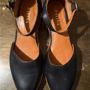 Black Ankle Strap Heels patina shoes